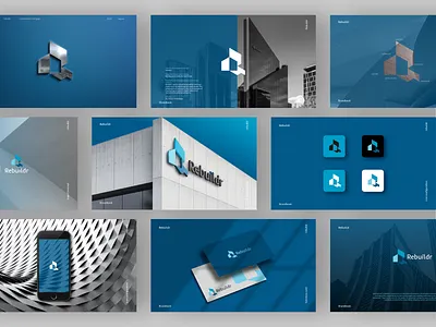 Rebuildr Monogram Logo Design apartment brand guideline brand identity branding business logo design graphic design icon investment logo minimal minimalis logo modern logo monogram mortgage property real estate ui ux vector