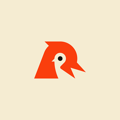 Robin birds logo animal logo apps logo awesome logo creative logo flat logo head logo logo bird logo ideas logo inspiration negative space orange robin bird simple logo smart logo ui ux web logo