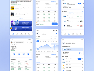 Stock Mobile App app design mobileapp typography ui ux