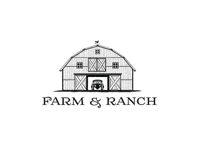 Farm and Ranch Logo Design branding design farm farm and ranch farm house logo farm logo home illustration logo logo design logo designer minimalist ranch ranch logo red barn unique logo