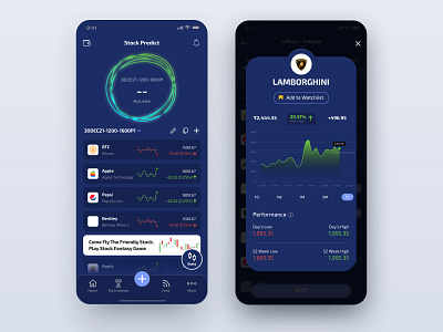 Stocks App app design mobile mobile app stock ui ux
