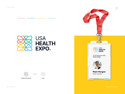 USA HEALHT EXPO Identity b2b branding business design expo fiverr fresh graphic design health health care identity logo minimalist logo modern logo proteins simple logo sport sport food system vector