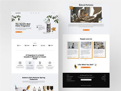 Perfume Landing Page app branding design dribbble illustration landing page perfume simple ui ux