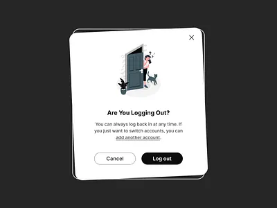Pop-Up / Overlay daily ui challenge design log out modal overlay pop up ui ux