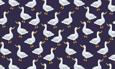 Dangerous goose with a knife. Seamless pattern. Illustration adobe photoshop commission cute illustration digital illustration fiverr illustration pattern procreate textil design