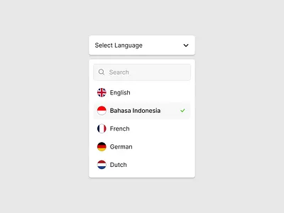 Dropdown - Select Language daily ui challenge design dropdown select language ui ux