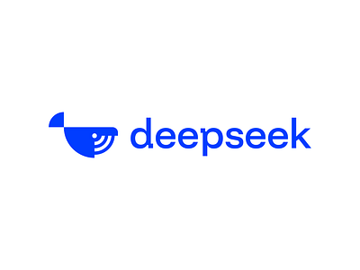 deepseek + wireless 🛜 ai branding cloud computing connection connectivity data deep explore flow learn logo ocean sea search signal tech whale whale logo wireless