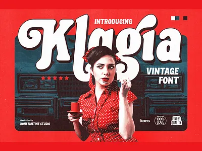 Klagia - Vintage Retro Pop Fonts book classic cover download font fonts old pop poster retro sign typeface typography vintage
