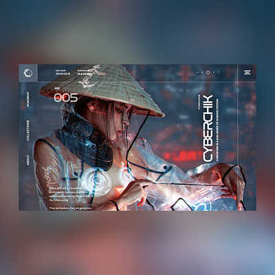 Cyberchik Web Ui Design Concept cyber cyberpunk design futuristic graphic design photography technology ui ui design ux ux design web design
