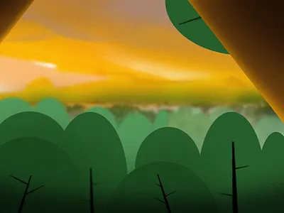 Sunset design forest graphic design illustration sunset trees vector