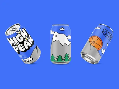 High Peak adobeillustrator beer beer can branding bright color illustration illustrator packaging vector vector illustration