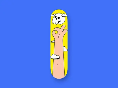 Skatedeck - A-Okay adobeillustrator bright color illustration illustrator skate skate deck skateboarding vector