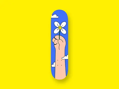 Skatedeck - Daisy adobeillustrator bright color illustration illustrator skate skate deck skateboard skateboarding vector