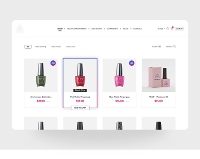 Product Page design ecommerce ui ux website