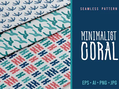 Minimalist Coral blue branding coral design graphic design graphic illustration illustration minimalist minimalist coral modern ocean pattern product design seamless vector