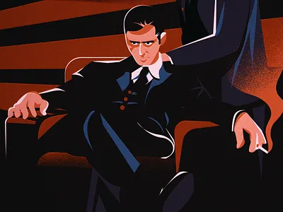 The Godfather - Michael Corleone 2d animation corleone design godfather illustration sugar blood vector
