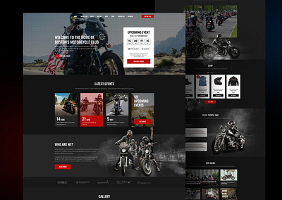 UI/UX Design of Motorcycle Clubs club design motorcycle ui uiux ux web website