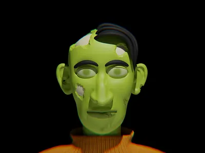 Some for Halloween 3d avatar blender character green halloween zombie