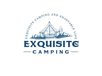 Exquisite Camping Logo branding camping design illustration logo logo design logo designer minimalist travle unique logo