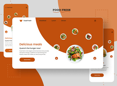 Food Fresh Desktop and Mobile Landing Page. design landingpage ui uidesign