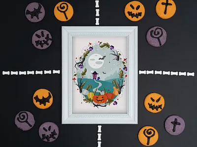 Хэллоуин branding design drawing graphic design illustration logo typography ui ux vector