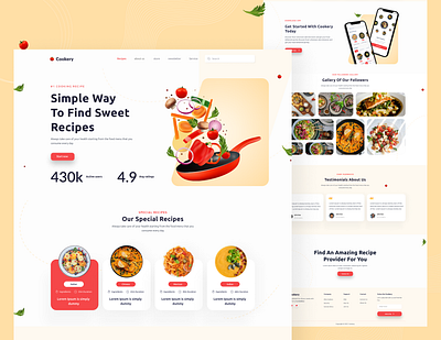 A Website For A Passionate Cooking Persons food recipe food website graphic design landing page recipe design ui design uidesign uiux ux design web design website website design