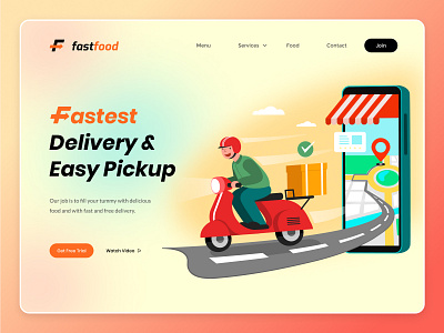 Landing page Design branding delivery food graphic design graphics design landing page design landingpage ui uiux webdesign website