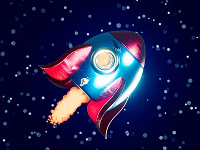 Rocket 3d branding cinema 4d composition design graphic design illustration ui