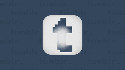 Dribble x Tumblr Icon Re-design app branding design graphic design illustration logo typography ui vector