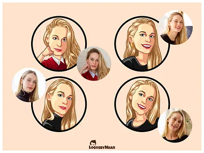 Woman Avatar Set avatar cartoon cartoon avatar cartoon character cartoon logo cartoon mascot design illustration logo mascot mascot logo portrait