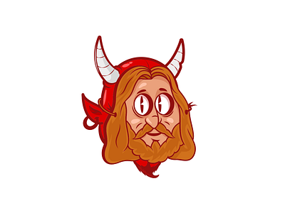 Jesus mask 666 character design devil illustration jesus mask vector