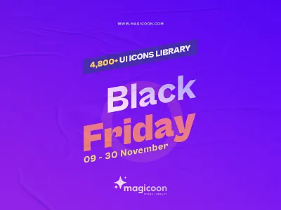 magicoon UI Icons library - Big sale black friday 2022 black friday sales blackfriday duotone icon