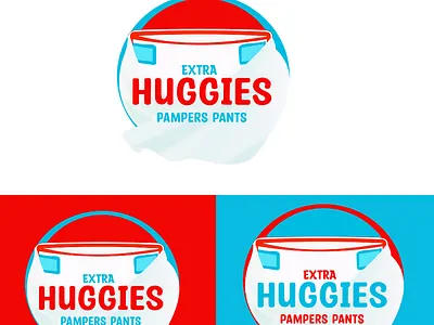 pampers logo design brand logo branding design graphic design identity illustration logo pamper logo red and blue logo vector visual