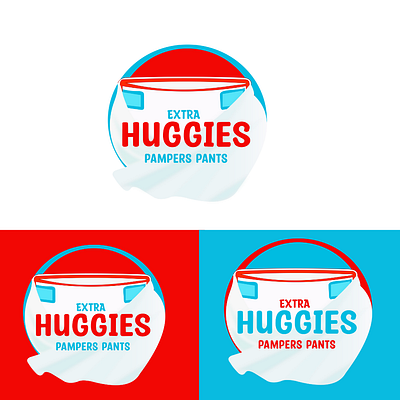 pampers logo design brand logo branding design graphic design identity illustration logo pamper logo red and blue logo vector visual