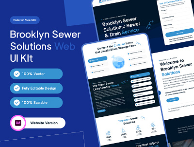 Brooklyn Sewer Solutions Website UI/UX Design 🦄 design mockup ui ui design uiux web web ui ux website website ui website ui ux