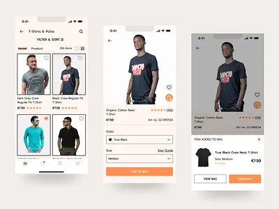 Fashion e-commerce mobile app apparel classic design clean ui e commerce fashion mobile application ui design user centric design visual design