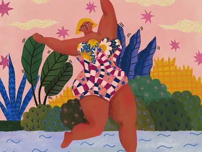 Niki de Saint Phalle 🎨✨ colorful digital digitalillustration drawing illustration painting procreate
