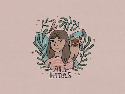Ali-hadas cat design fairies fairy handlettering handtype illustration lettering letters logo type typography