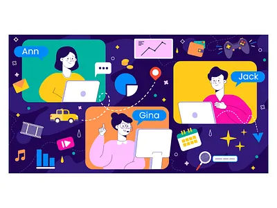 Pic for website design flat graphic design illustration illustrator it vector