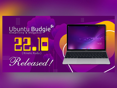 Ubuntu Budgie 22.10 Released Banner banner branding design graphic design linux