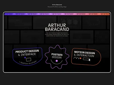 Portfolio Landing page freelance landing page nft portfolio product designer ui ux web3