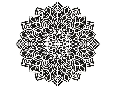 Flower mandala stencil design branding design flower graphic design illustratio illustration logo mandala model stencil stencil design vector vector design wall stencil