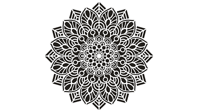 Flower mandala stencil design branding design flower graphic design illustratio illustration logo mandala model stencil stencil design vector vector design wall stencil