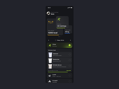 Daily planner mobile app app daily dark theme mobile planner ui ux