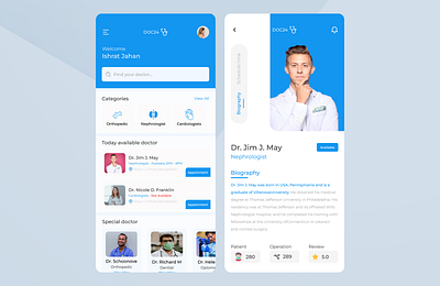 Doctor appointment mobile app ui appdesigner appui figmaapp ios isoui mobileapp mobileappdesigner mobileapplication mobileappui mobileui ui uidesign uidesigner uiux uiuxdesign uiuxdesigner visualdesign