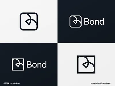 Bond - logo concept abstract logo bond logo brand design branding creative logo exclusive logo designs icon letter b logo lettermark logo line logo logo logo design logo designer logotype mark minimalist logo modern logo typography