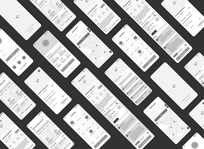 Hotel Booking App Wireframes Low-Fidelity Design app design figma ui ux wireframes