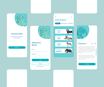animal wiki app ui