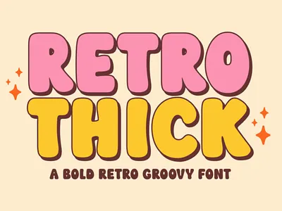 Retro Thick font spring fonts