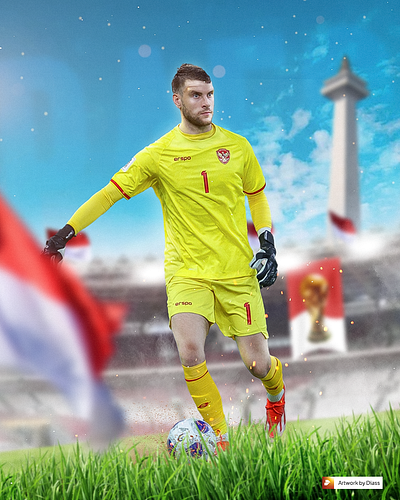 Maarten Paes - Indonesia Player. Sports Design branding design football graphic design manipulation photoshop poster smsports sports worldcup